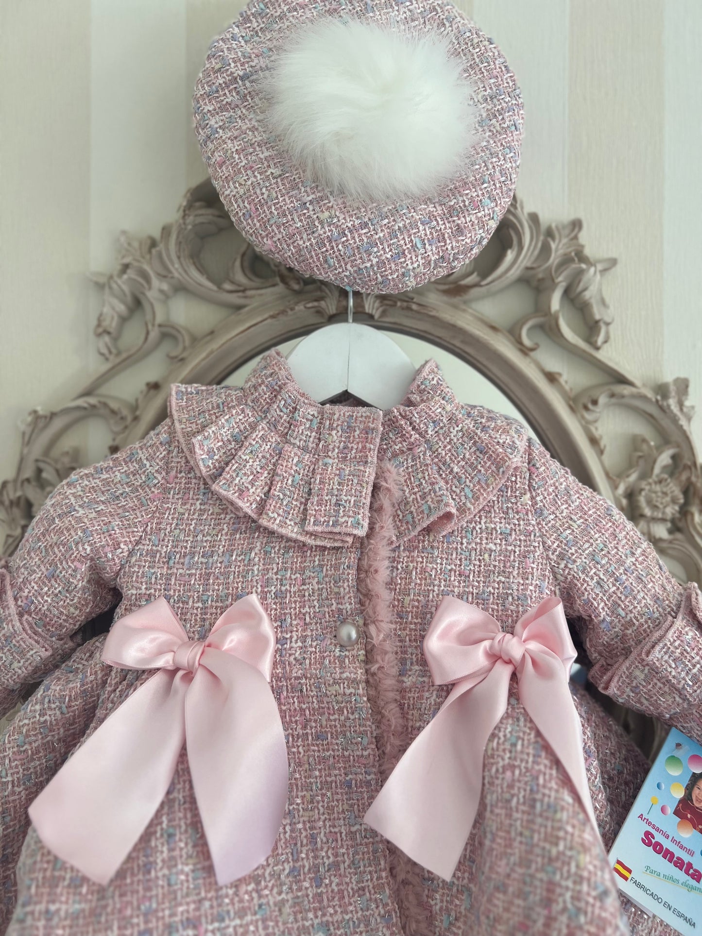 IN23 Pink tweed coat