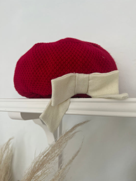 Red & Cream Rahigo beret 10 YEARS