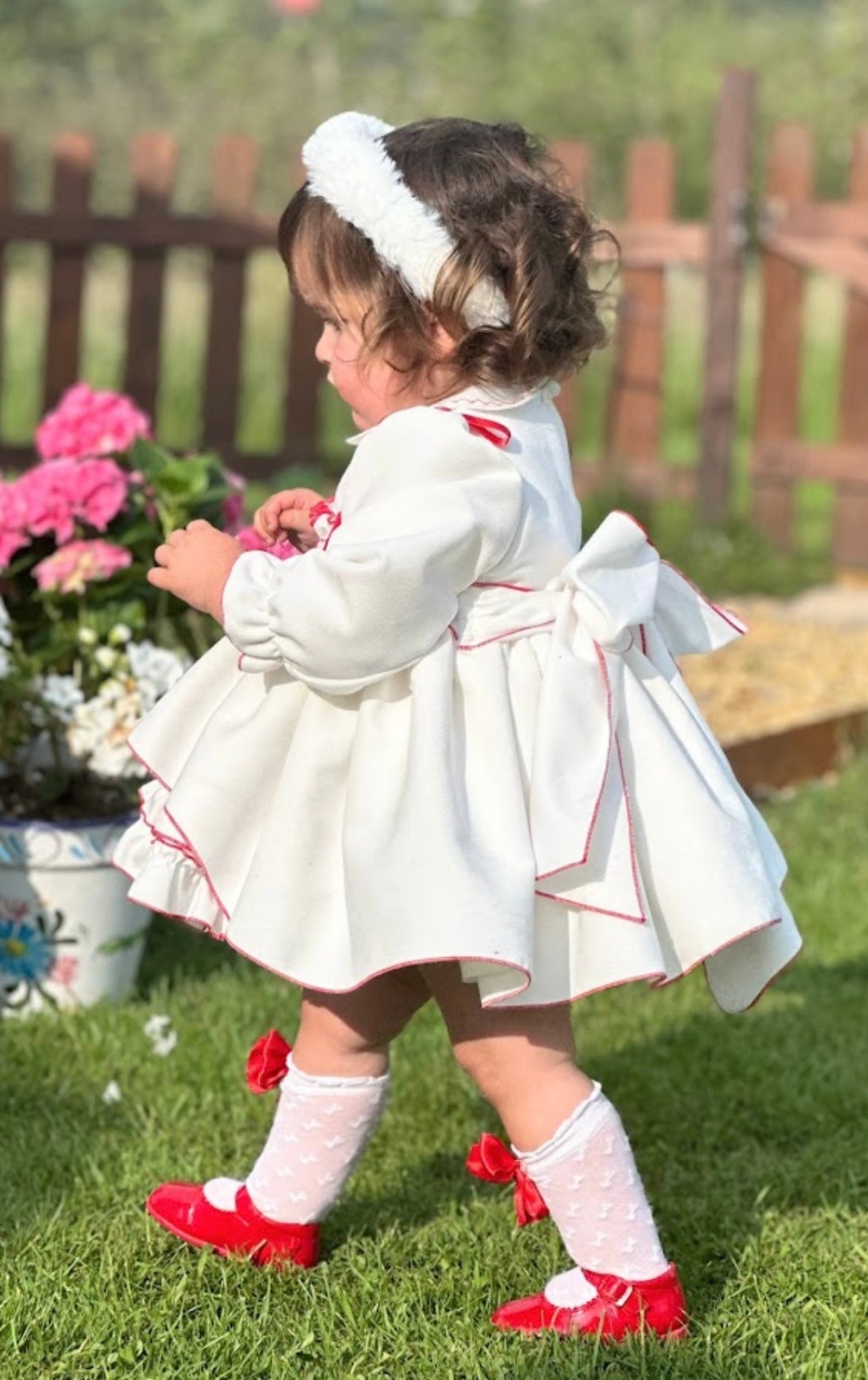 Red Liesel Puffball Dress