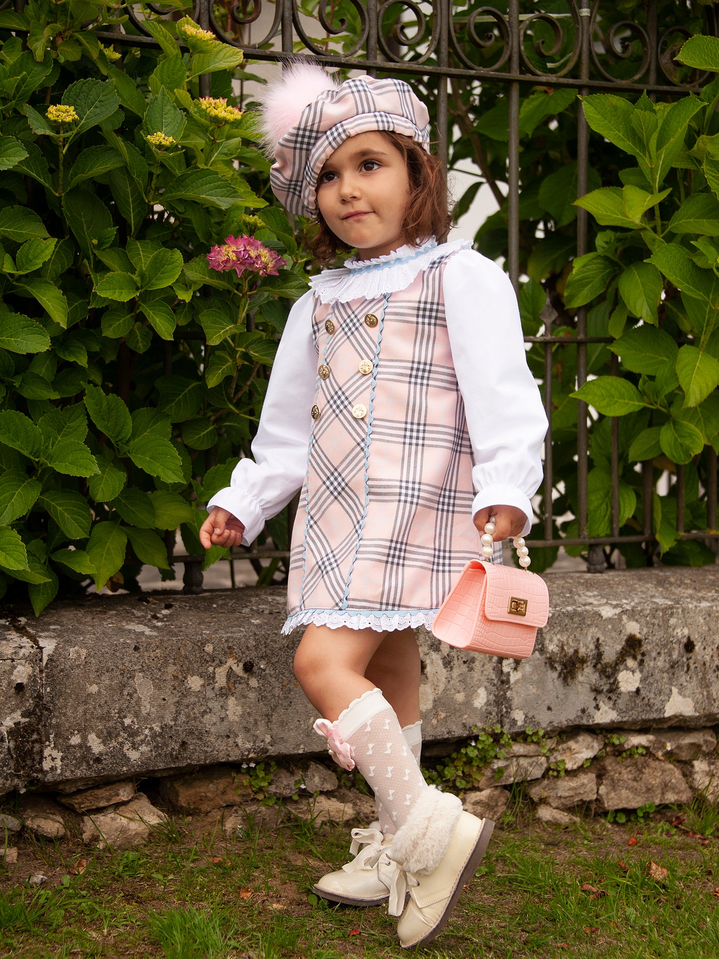 IN23-31 A-LINE PINK DRESS