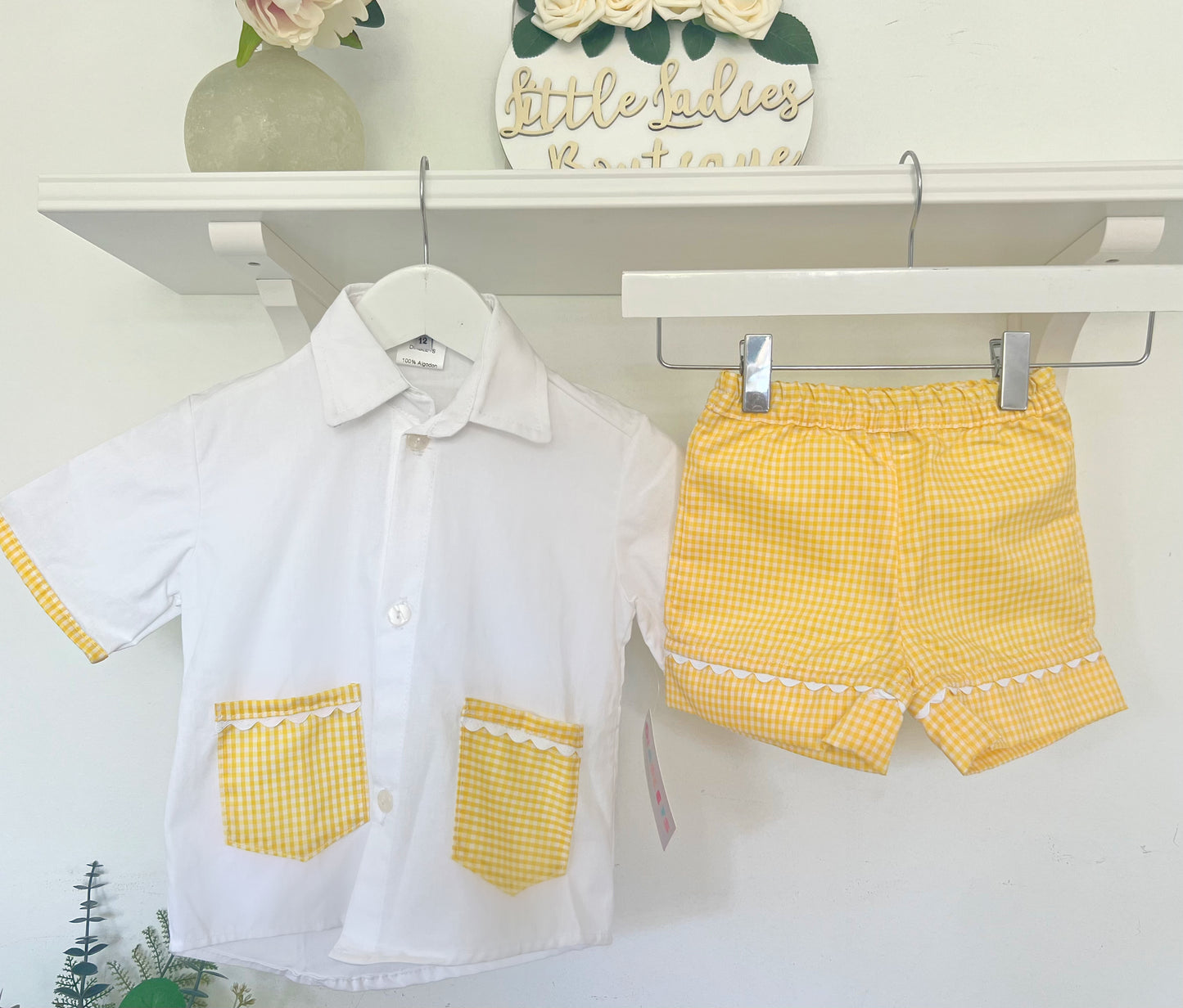 Boys two piece yellow set