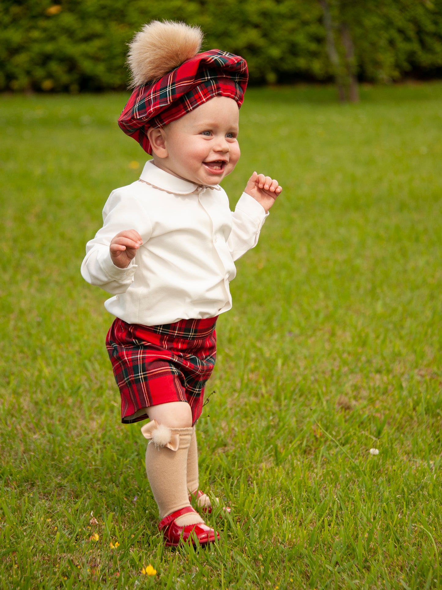 IN23-27 Red tartan boys set