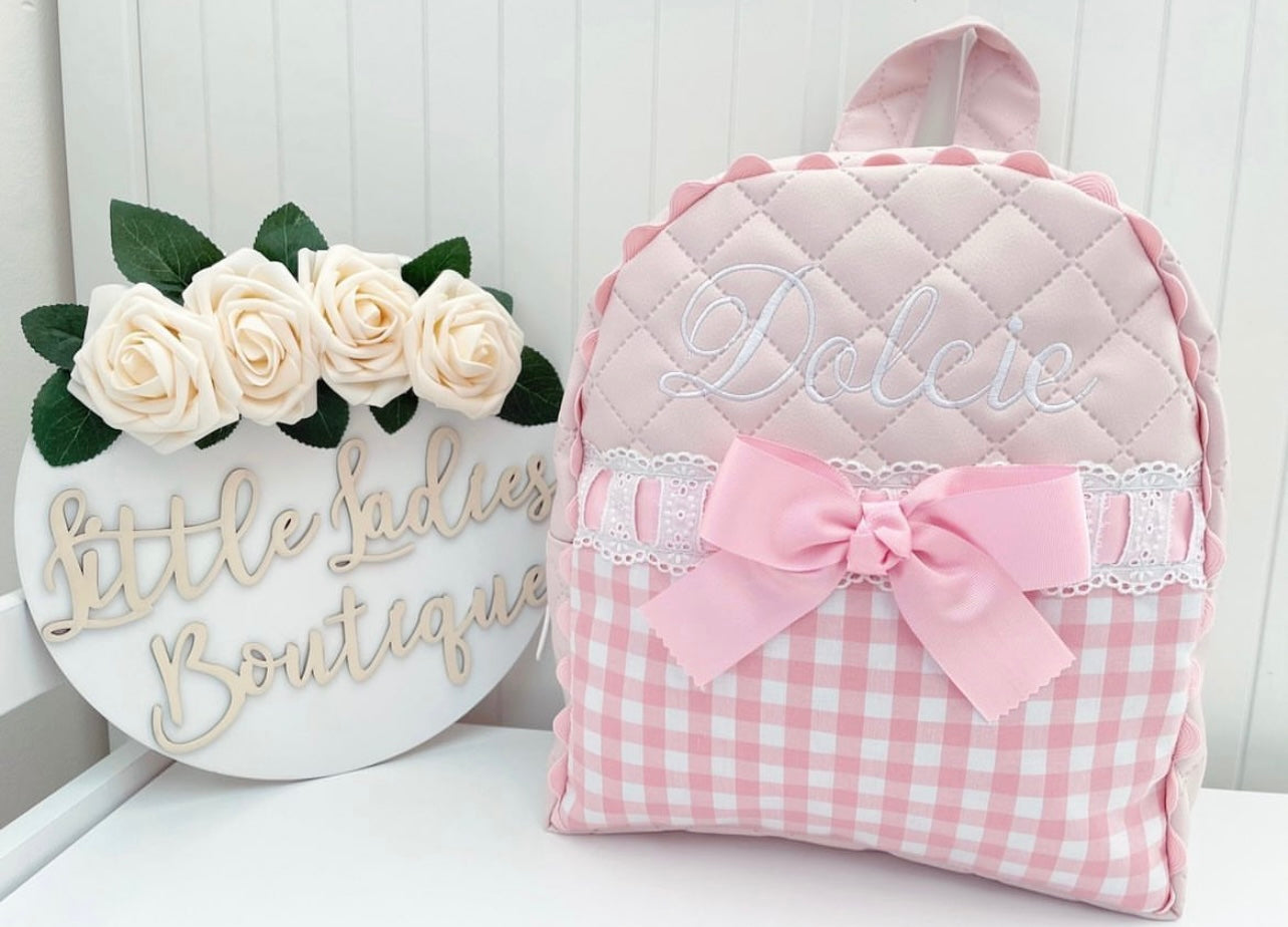 Barbie Pink Gingham back pack