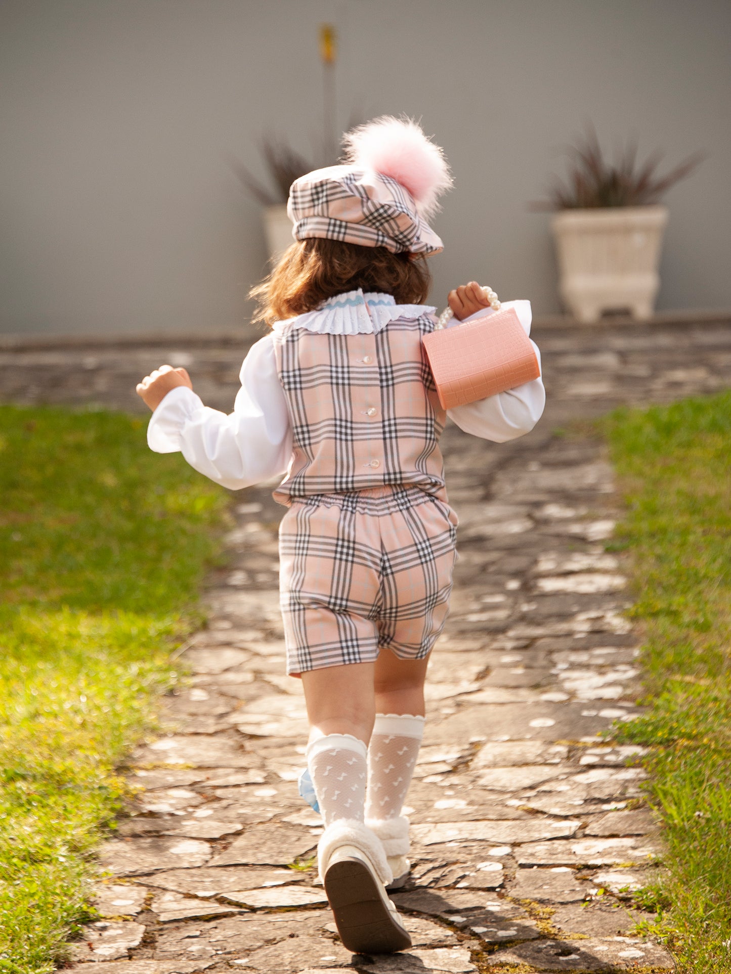 IN23-37 Pink Blouse & shorts set