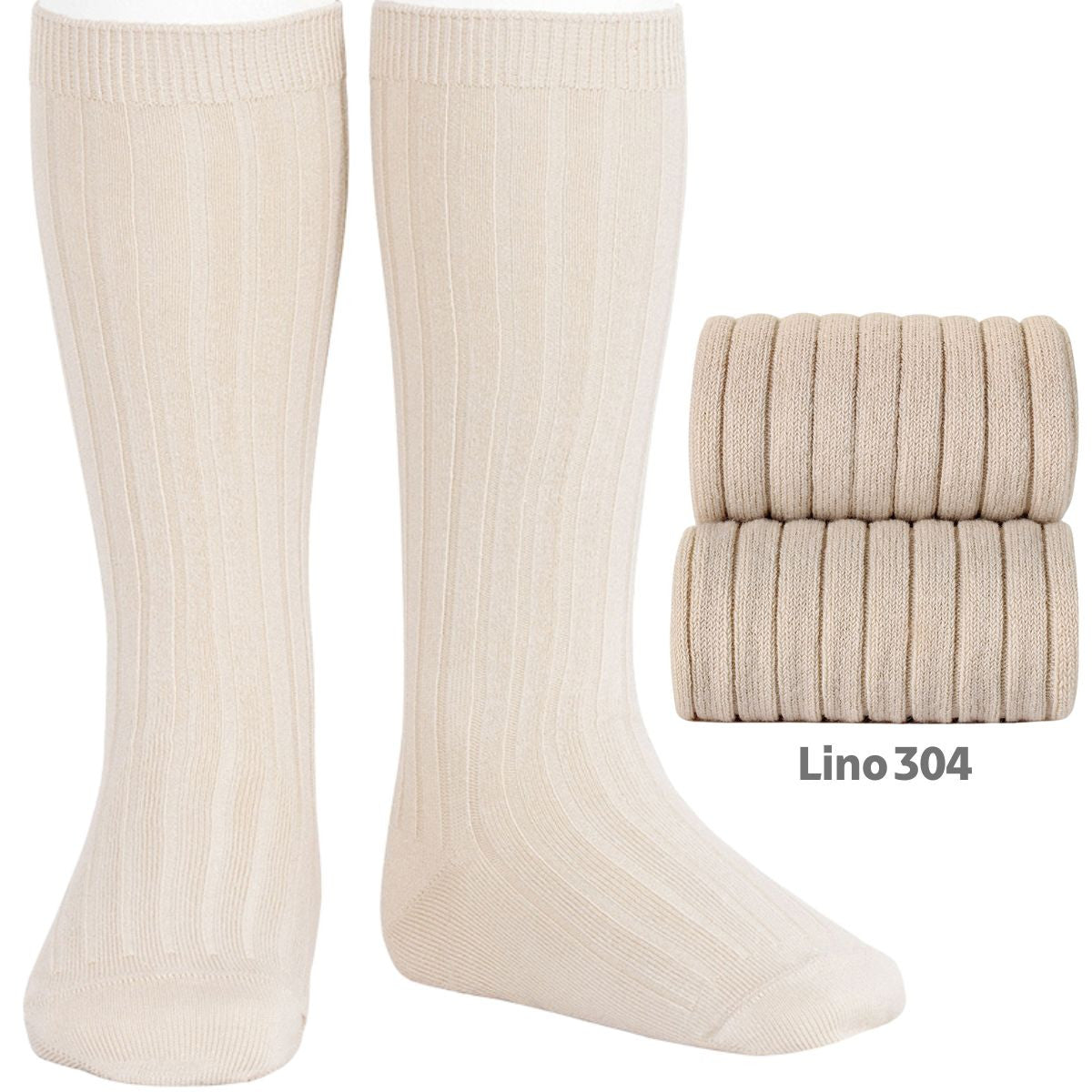 Cóndor ribbed knee high socks