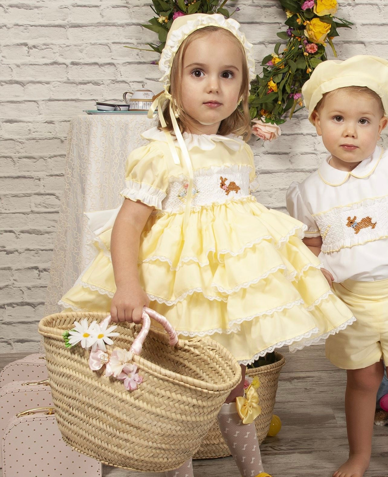 Yellow smocked 2025 easter dress