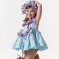 Ela Sofia Blue & lilac Dress set