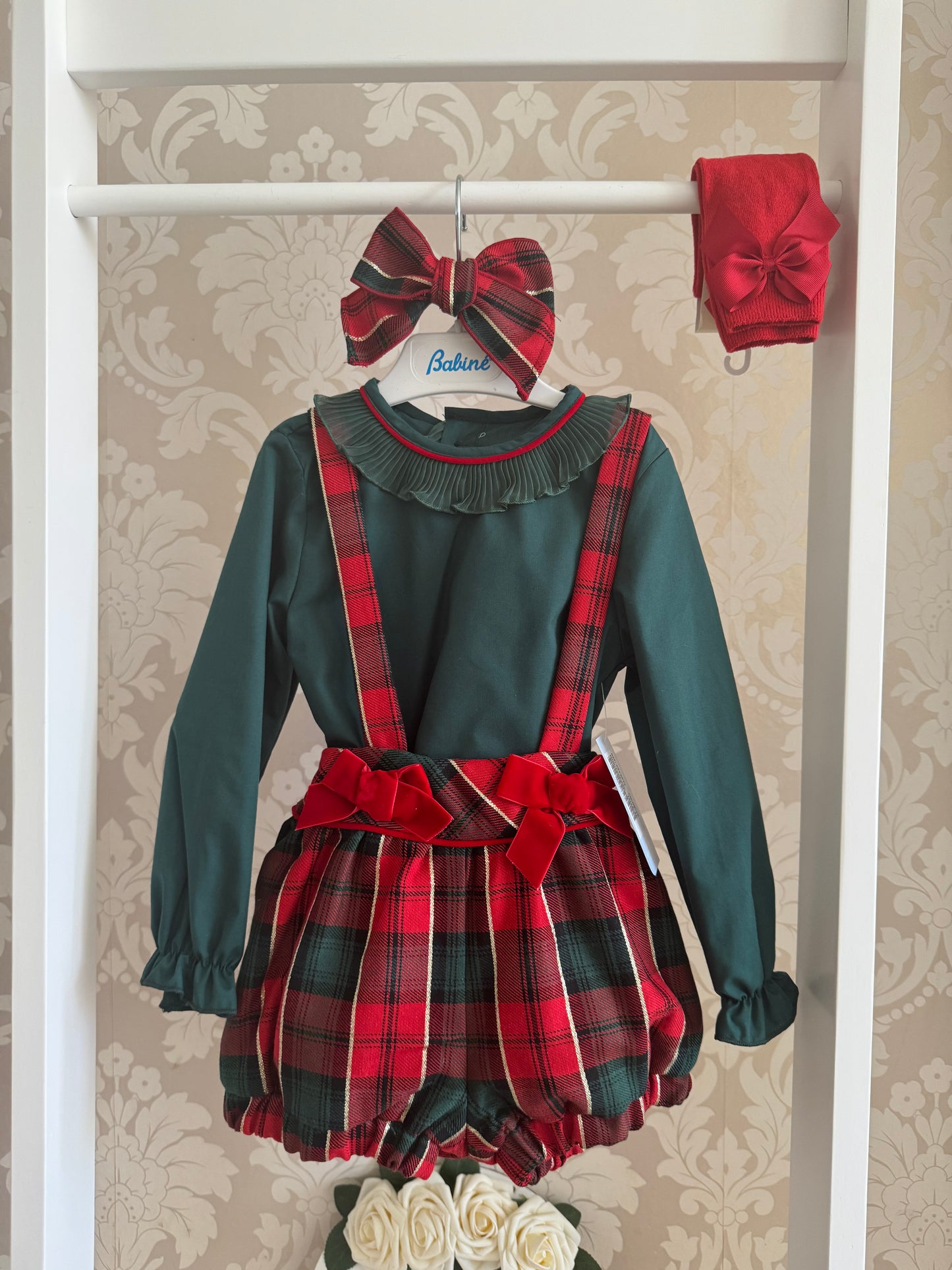 Christmas Blouse & Shorts Set