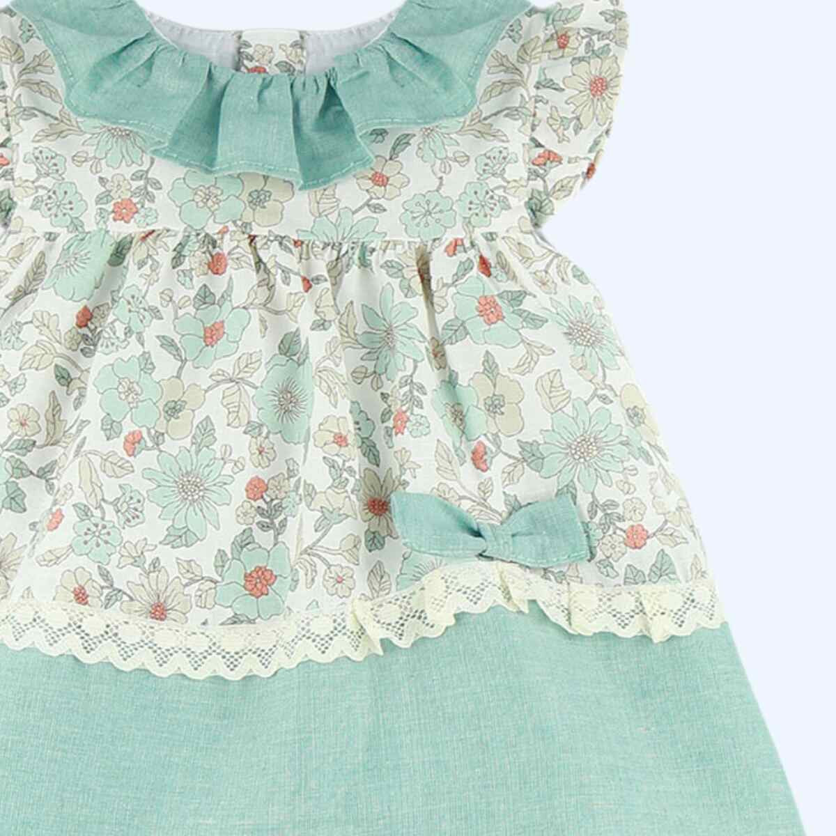 Teal floral dress set