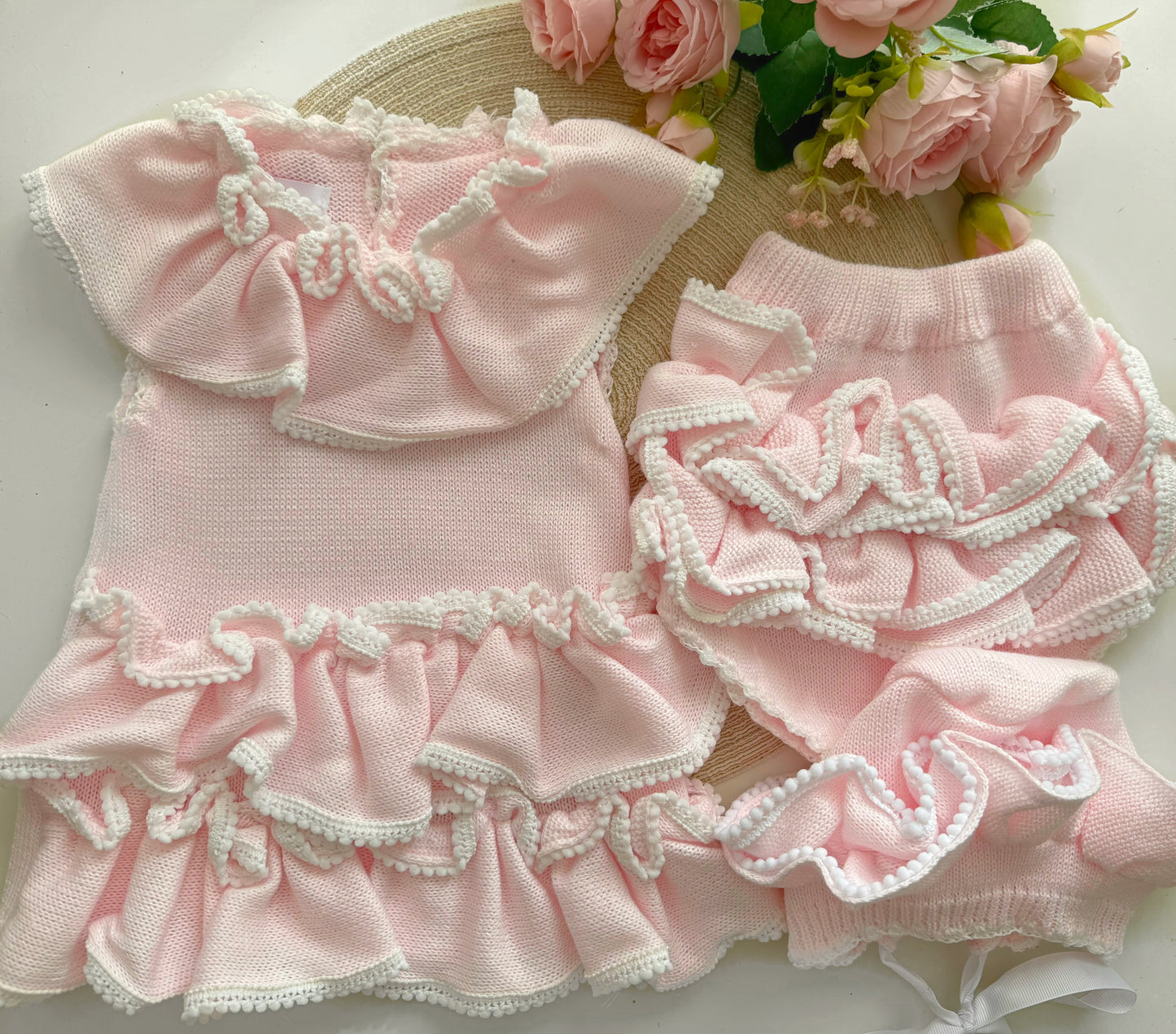 Ruffle Dress, Knickers & Bonnet 3 years