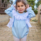 Naxos Baby Blue Smocked Romper