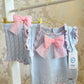 24193 baby blue & baby pink2 piece shorts set