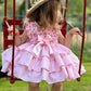 VE25-25 Pink Polka Dot Puffball