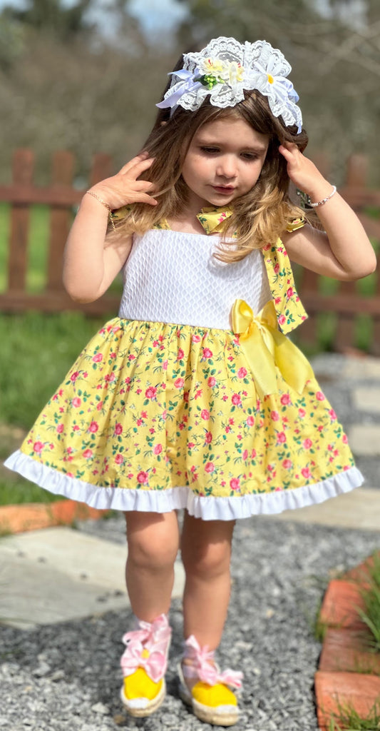 VE25-26 Yellow Floral Puffball