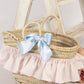 Sonata bag with pink frill & bow detail