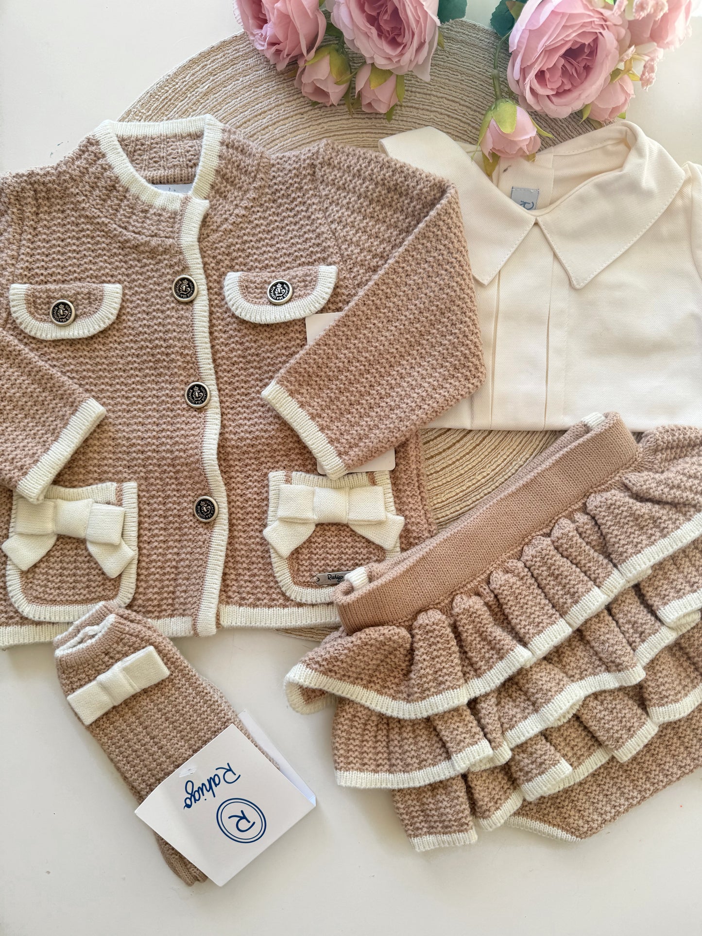 Rahigo Beige & Cream 3 Piece Bloomer Set