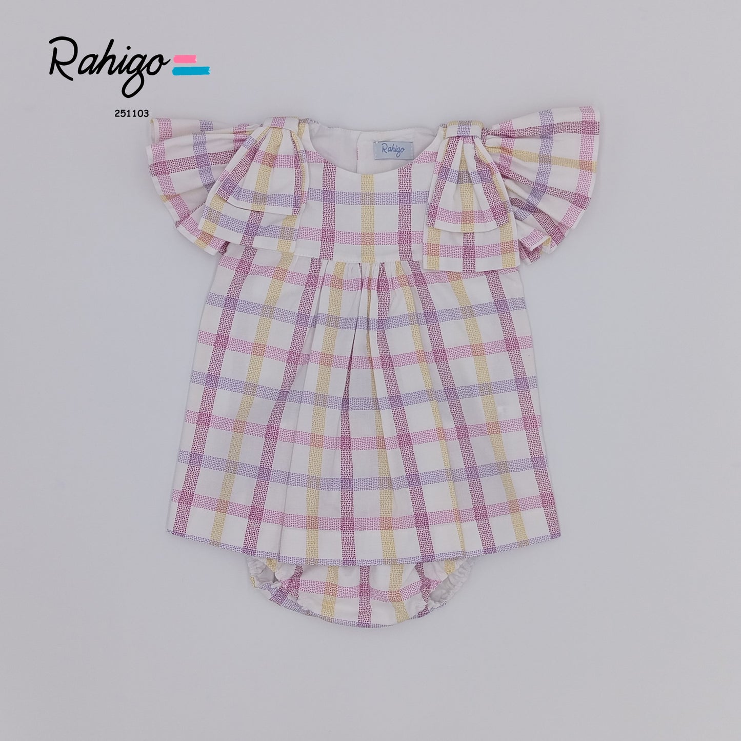 Rahigo Lilac Gingham Dress Set