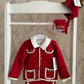 Rahigo Red & Cream Boys 3 Piece Romper Set