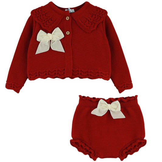 Burgundy knitted Set