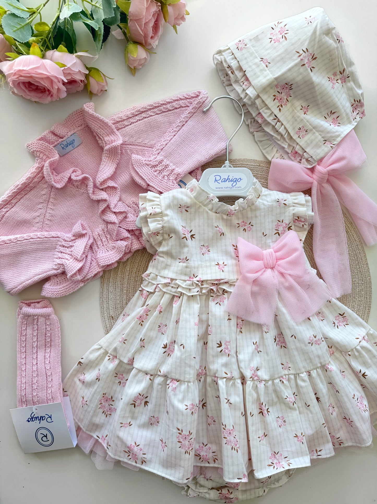 Pink Floral 3 Piece Dress Set