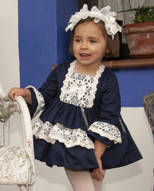 Navy Puffball Dress