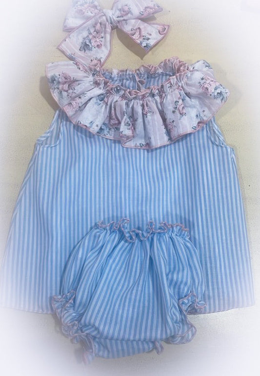 Ela Marina Dress, knickers & bow set