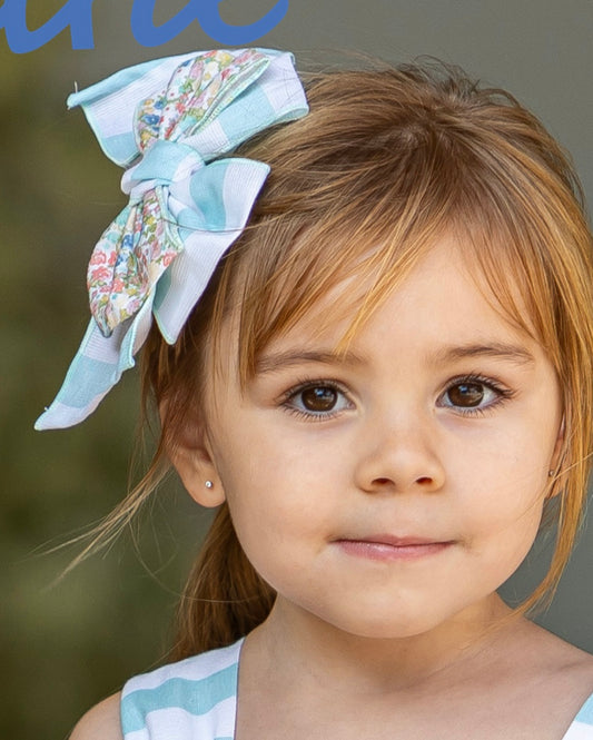 Mint floral Hair clip