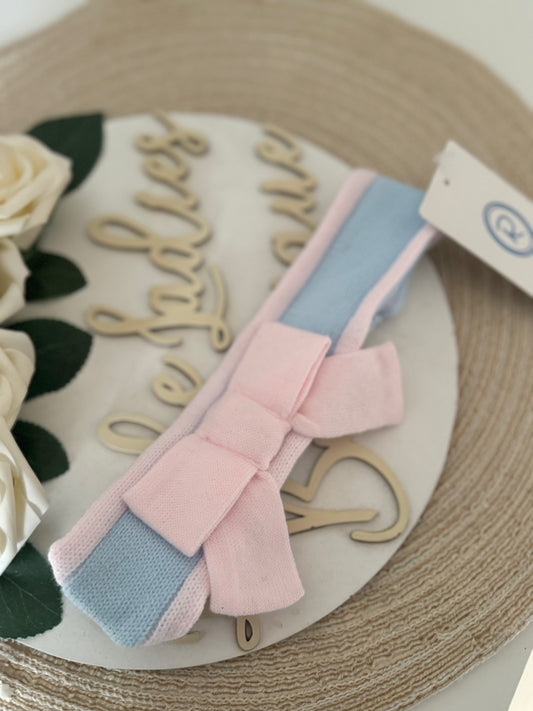 Baby blue & Pink headband