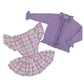 Rahigo Lilac Gingham 3 piece set (5y-8y)