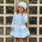 Rahigo Baby Blue & Pink Dropwaist Dress