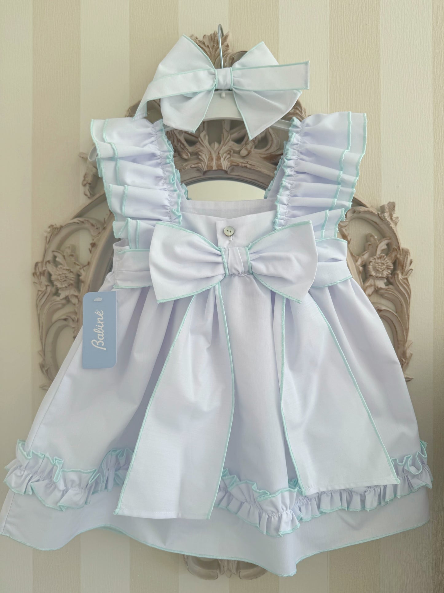 White & Mint Dress