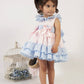 VE24-41 Baby Pink & Blue puffball dress