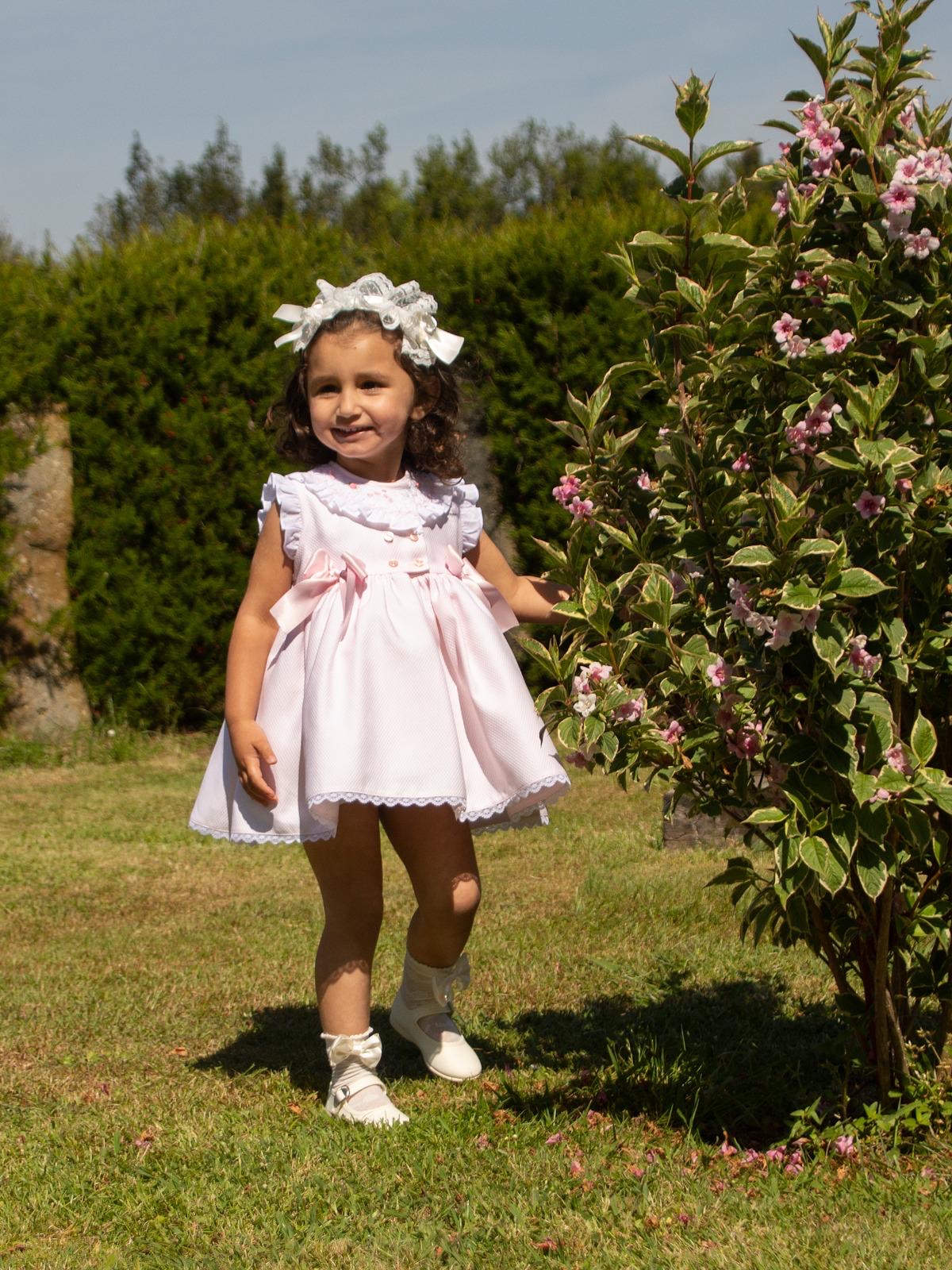 Adeline Pink Puffball Dress