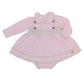 Rahigo Baby Pink & Cream Dress & Bloomer Set