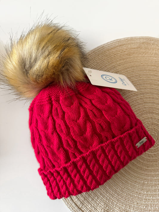 Faux Fur Red Hat