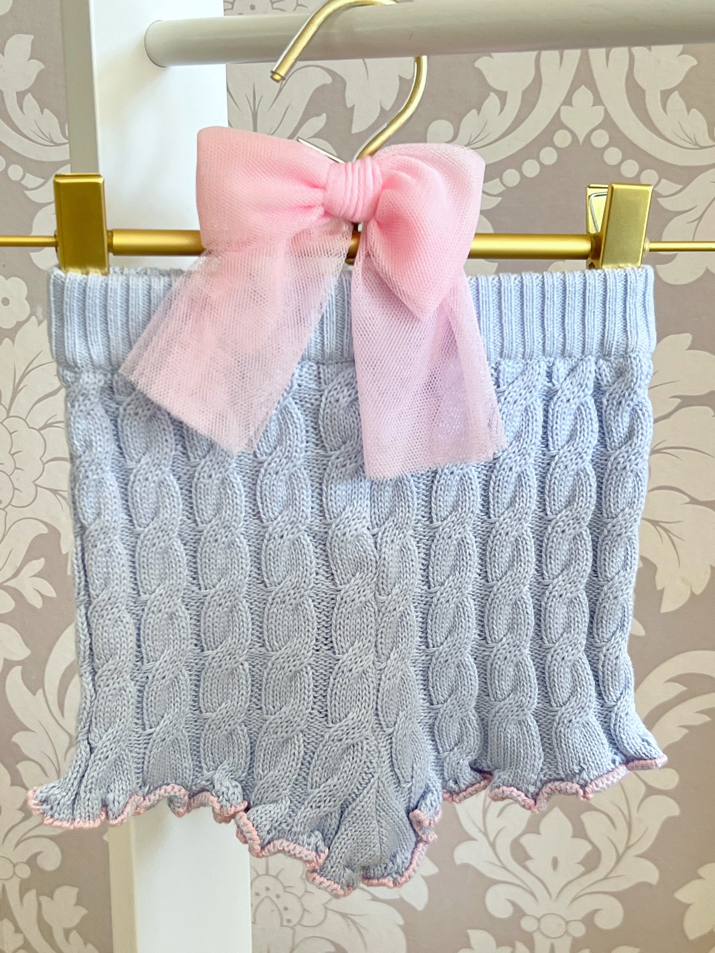 24193 Baby Blue & baby pink 2 piece shorts set
