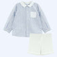 Dulce de Fresa Striped boys Shirt & Shorts Set