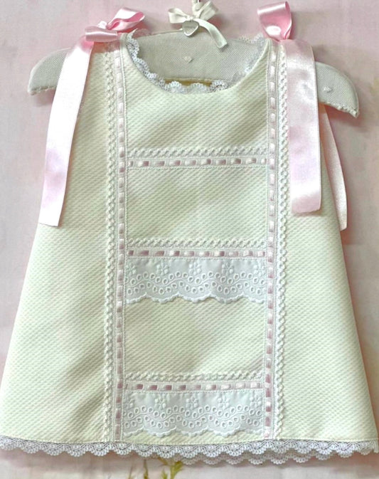Sonata Pink & Cream A-Line Dress