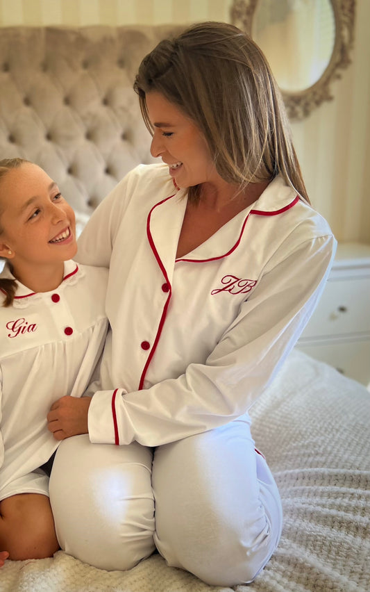 Christmas White matching Mummy pyjamas