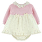 Baby Pink & Cream knitted Dress Set