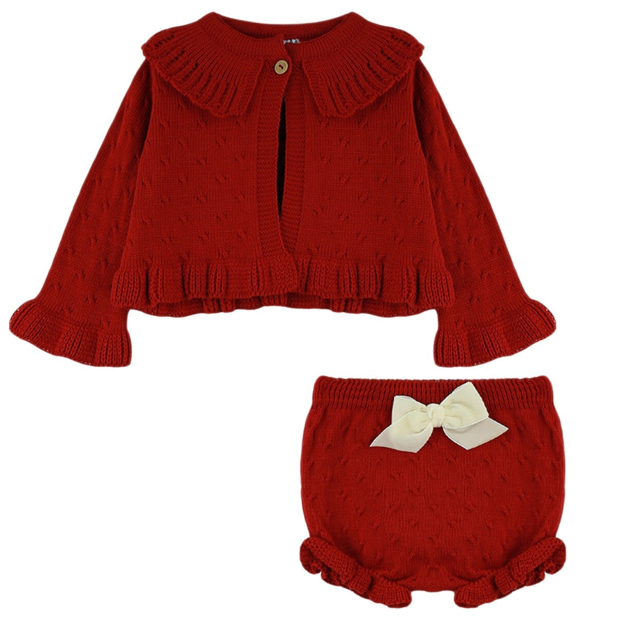 Burgundy knitted Set