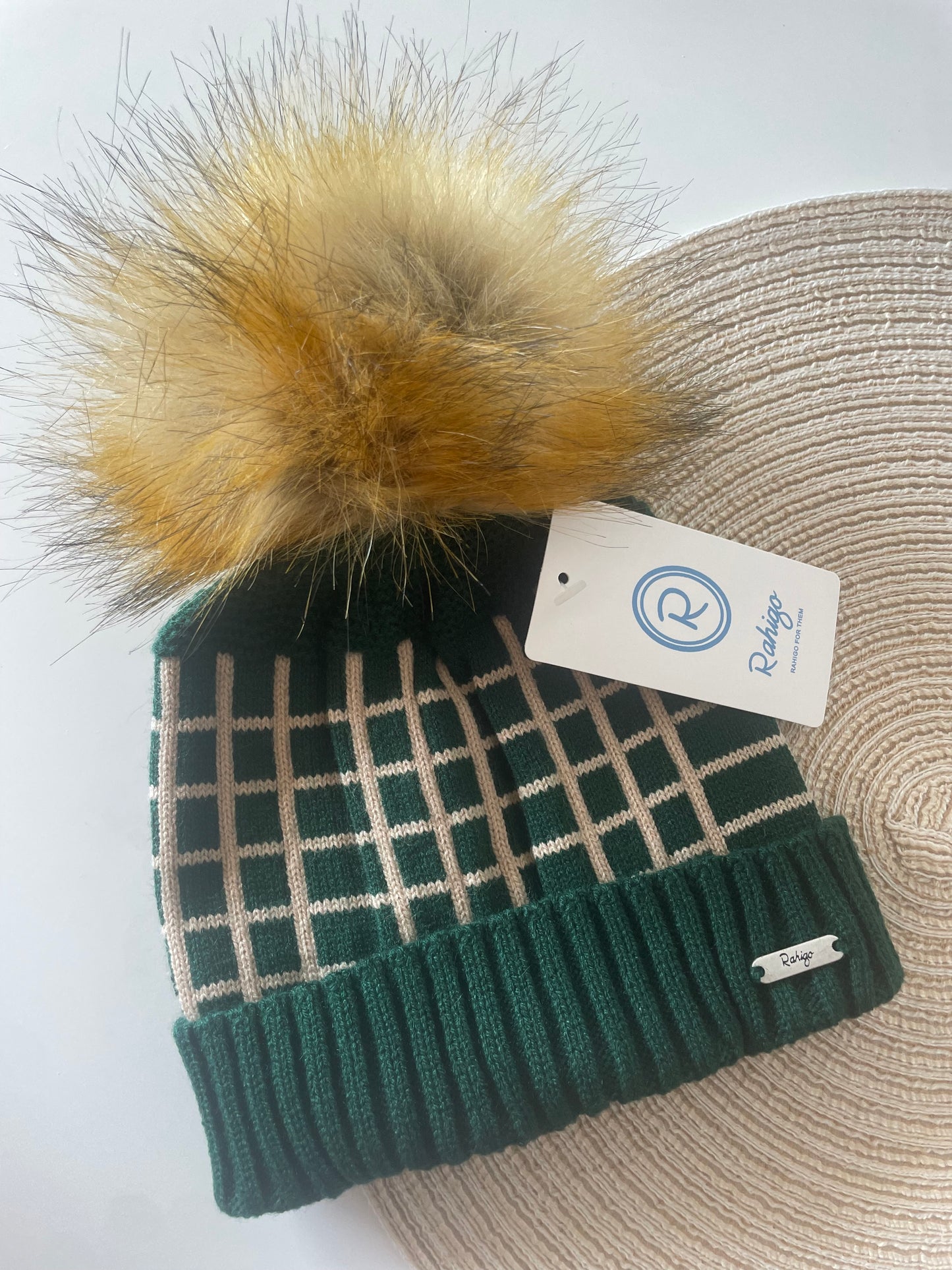 Faux Fur Bottle Green Hat