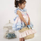 VE24-41 Baby Pink & Blue puffball dress