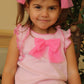 24193 Baby pink & Hot Pink 2 piece shorts set WITH SOCKS