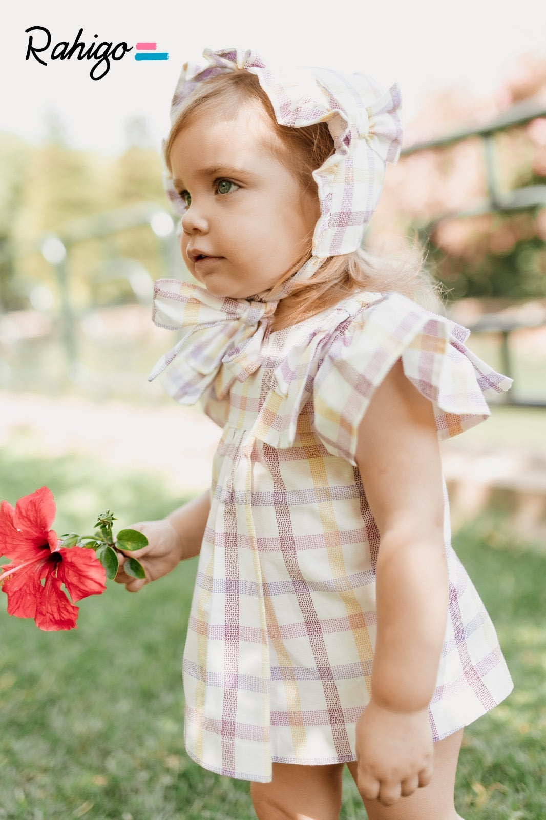 Rahigo Lilac Gingham Dress Set