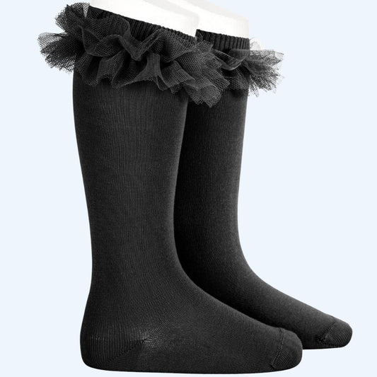 Condor Black Tulle socks