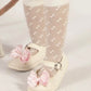 Sonata Cream & Pink Bow Shoes