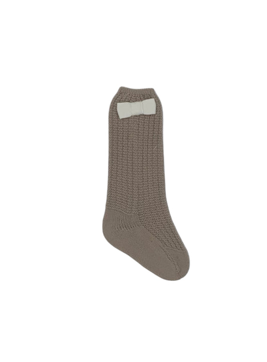 Rahigo Beige & Cream Bow Socks