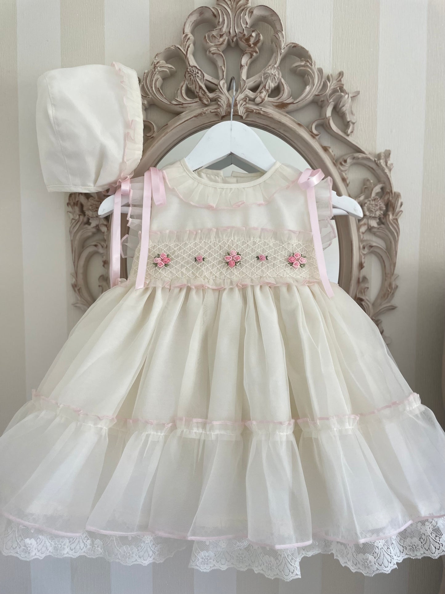 PC23-09 Pink smocked dress