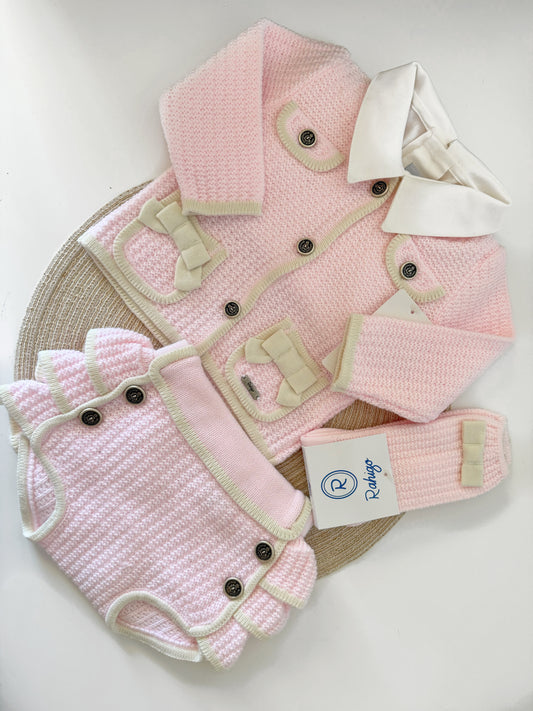 Rahigo Pink & Cream 3 Piece Bloomer Set